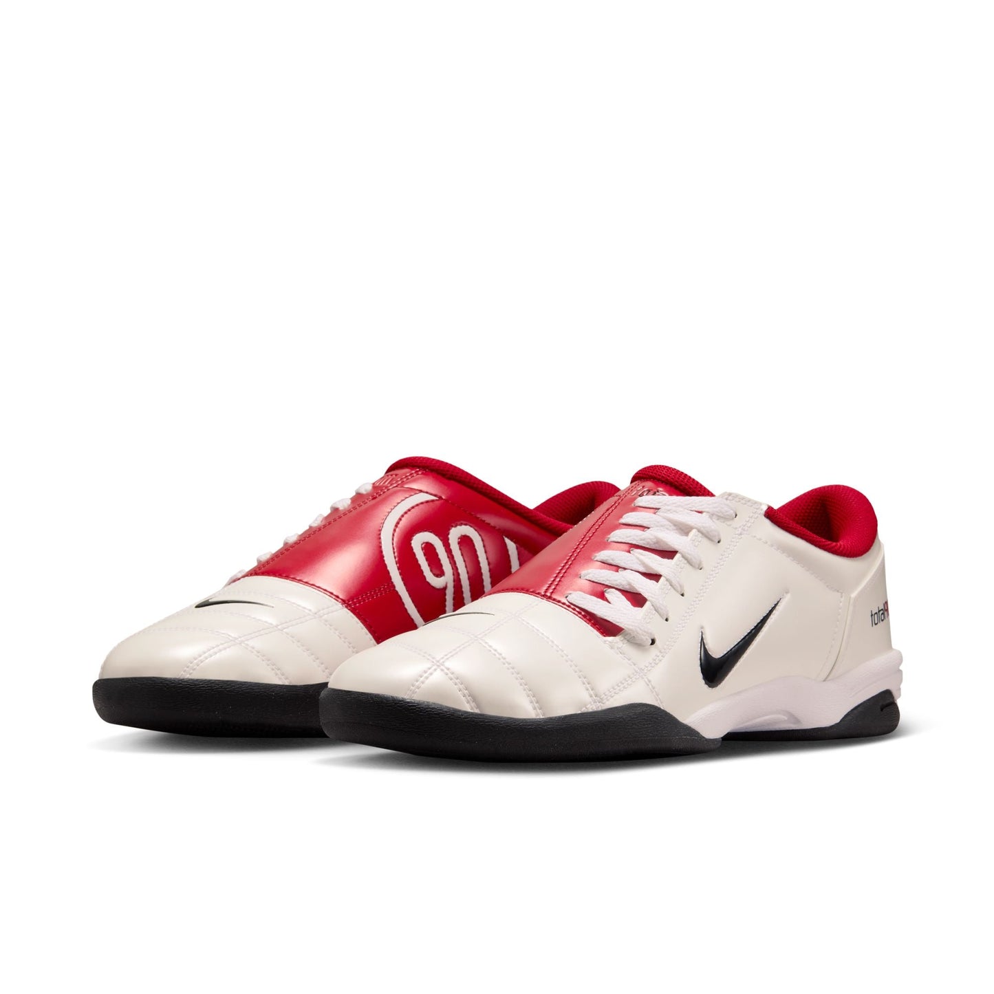 Nike T90 SP Indoor Soccer Shoe-White/Black/Gym Red
