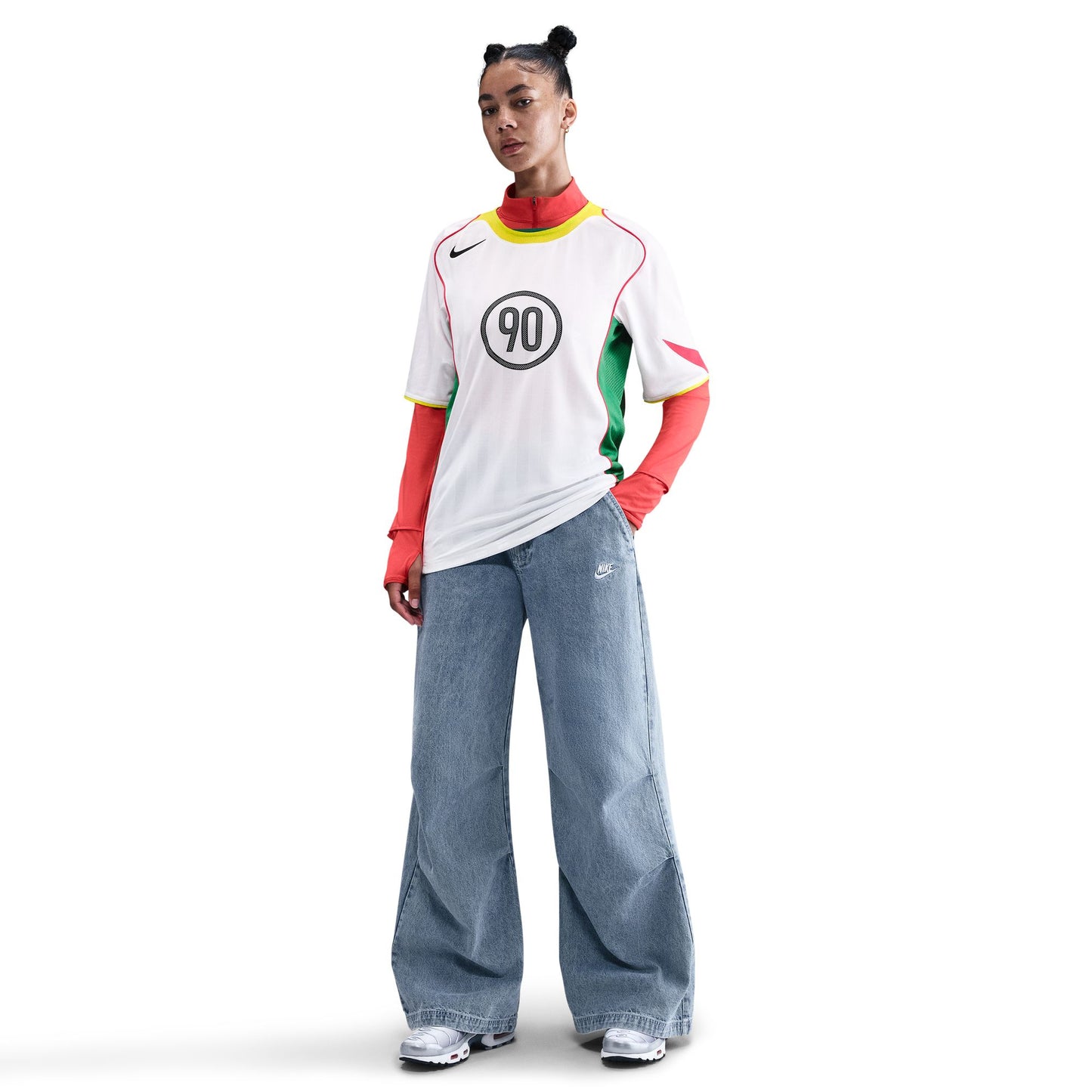 Nike Total 90- White/ OptiYellow/ Light Crimson/ Black