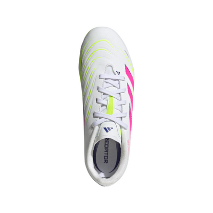 adidas Junior Predator League FG/MG Firm Ground Soccer Cleats - FTWhite/ LucPink/ Luclem