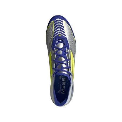 adidas F50 League MESSI FG/MG Junior - Silver / Blue / Neon