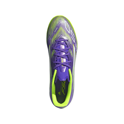 adidas F50 League TF Turf Soccer Shoes - Ftwr Purple/ Core Black/Lucid Lemon