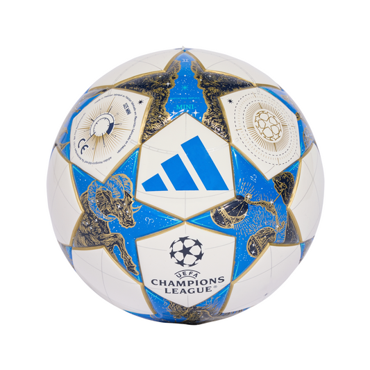 adidas UEFA Champions League Mini 25/26 Group Stage Ball - White/ Blue/ Pantone/ Gold Met