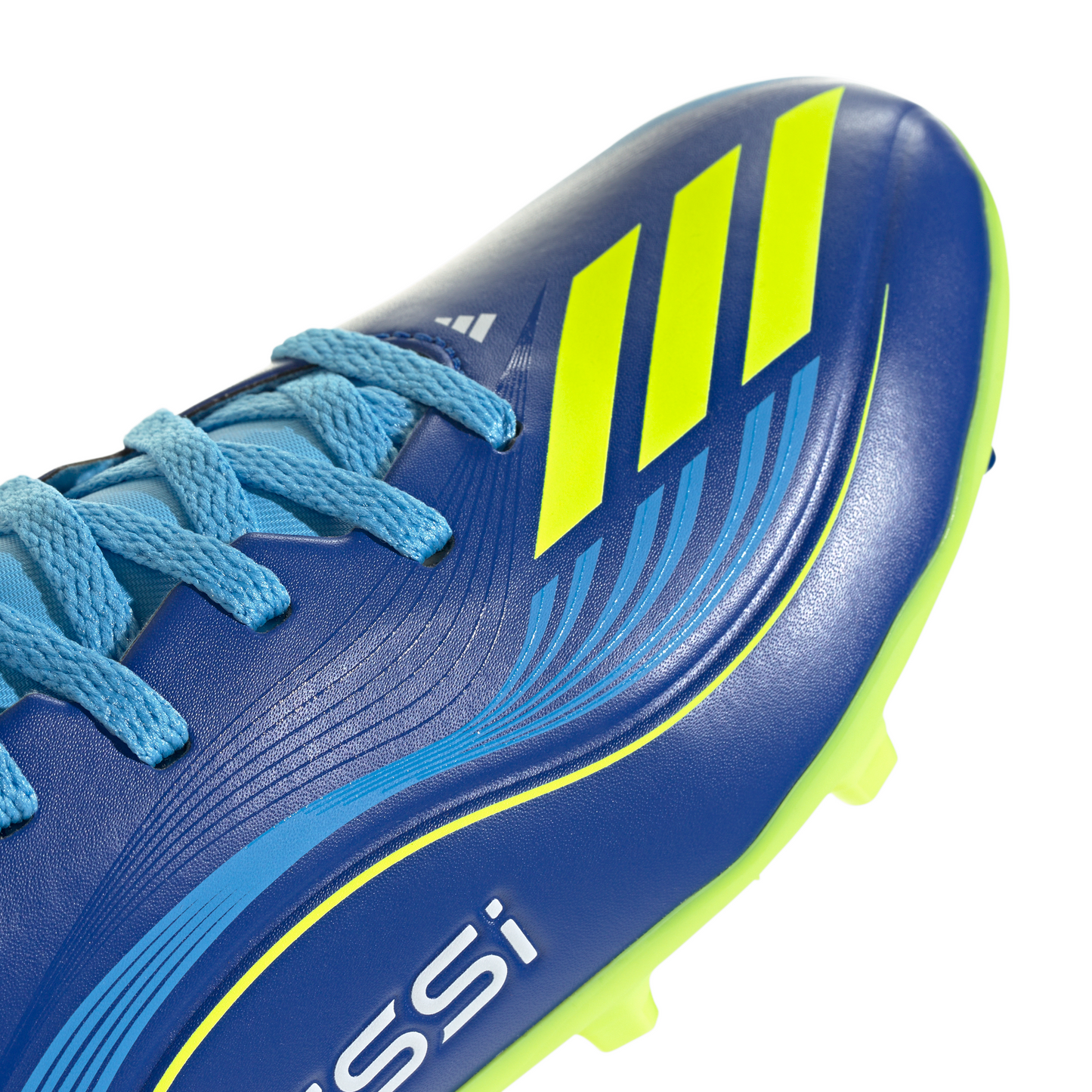 adidas Junior F50 League MESSI FG Firm Ground Soccer Cleats - Team Royal Blue/ Solar Yellow/ Semi Blue Burst