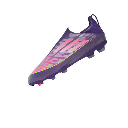 adidas Junior F50 League LY Lamine Yamal FG Firm Ground Soccer Cleats - Purple / Unity purple/ FTwr white/ Lucid Lemon (Copy)