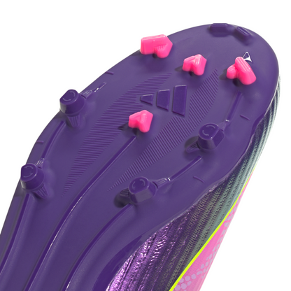 adidas Junior F50 League LY Lamine Yamal FG Firm Ground Soccer Cleats - Purple / Unity purple/ FTwr white/ Lucid Lemon (Copy)