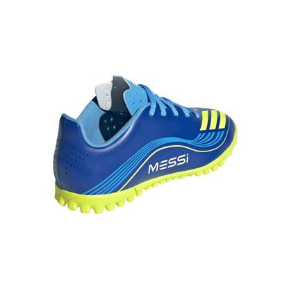 adidas F50 Club MESSI TF Turf Junior- Team Royal Blue/ Solar Yellow/ Semi Blue Burst