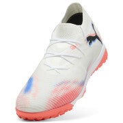 Puma Future 8 Match TT Turf Soccer Shoes - White/ Puma/ Black Glowing Red